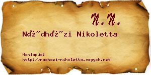 Nádházi Nikoletta névjegykártya